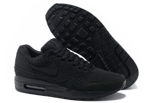 Nike Air Max 1 Unisex All Black Running Shoes Cheap